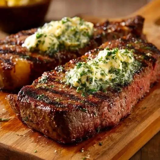 Montreal Steak with Herb Butter image